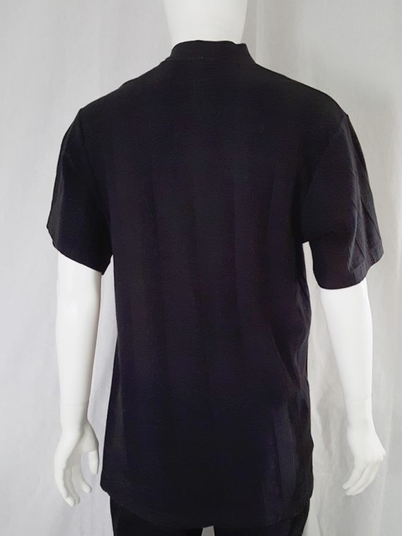 Yohji Yamamoto black zipper polo shirt 1980s vintage 142125
