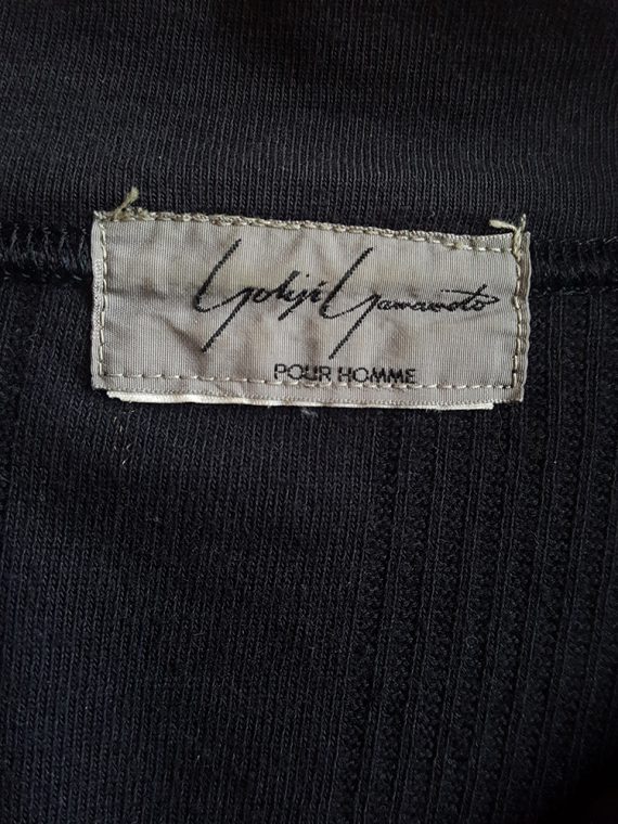 Yohji Yamamoto black zipper polo shirt archive 80s 153848