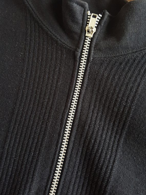 Yohji Yamamoto black zipper polo shirt archive 80s 153904
