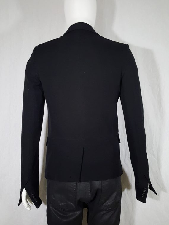Ann Demeulemeester black blazer with cut panel runway fall 2011 _142727