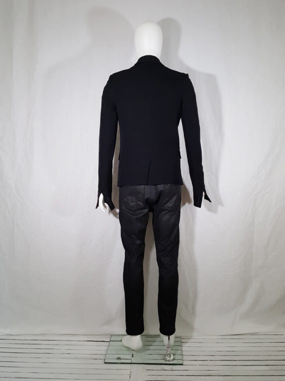 Ann Demeulemeester black blazer with cut panel runway fall 2011 _142742