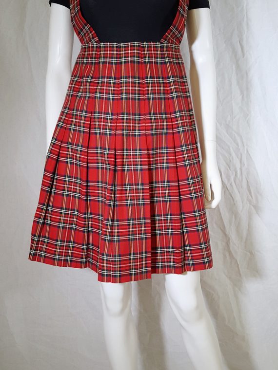 Comme des Garcons tricot blue jacket with tartan dungaree skirt AD 1990_170209