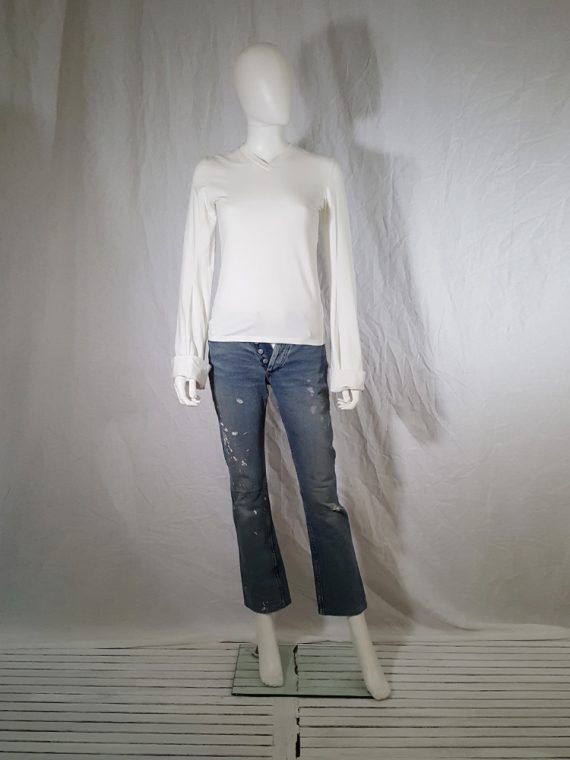 Helmut Lang painter jeans with white paint _151017