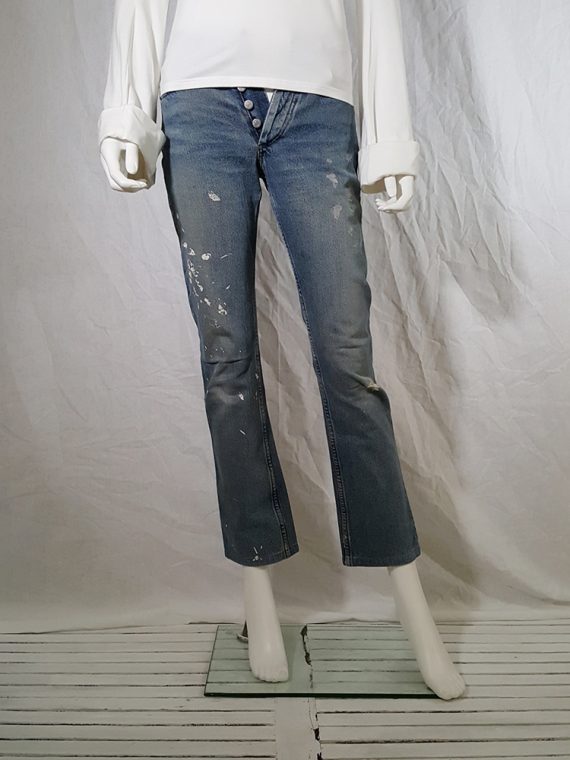 Helmut Lang painter jeans with white paint _151101