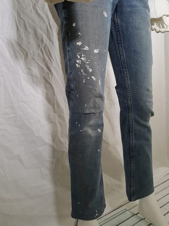 Helmut Lang painter jeans with white paint _151140