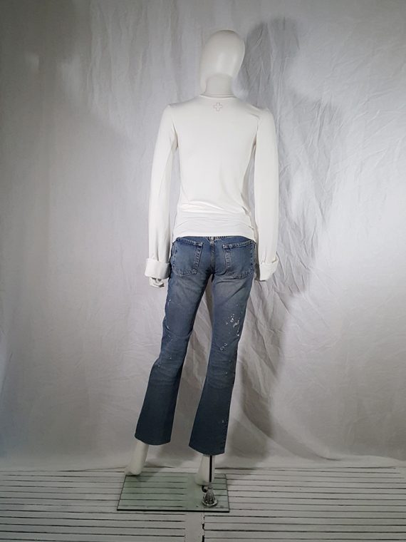 Helmut Lang painter jeans with white paint _151308