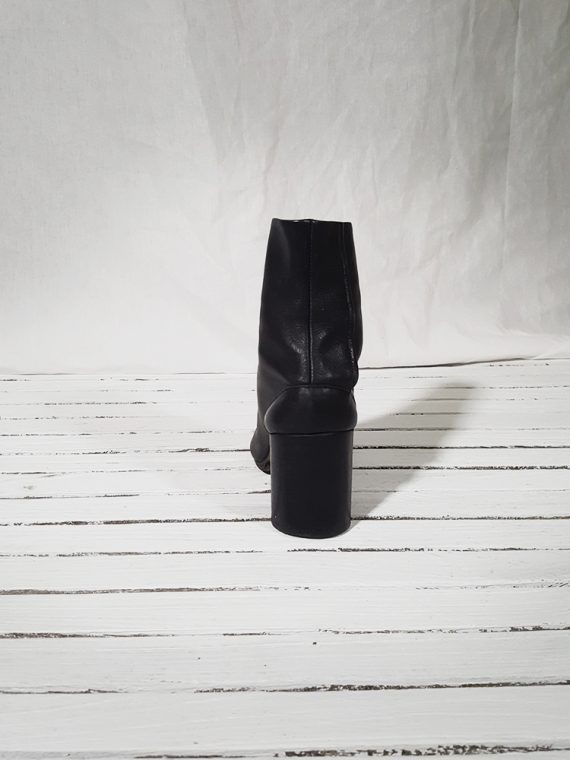archive Maison Martin Margiela black leather tabi boots with block heel_151650