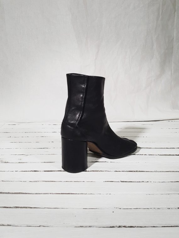 archive Maison Martin Margiela black leather tabi boots with block heel_151657