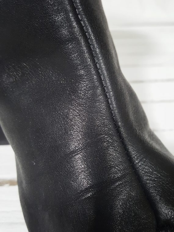 archive Maison Martin Margiela black leather tabi boots with block heel_151842