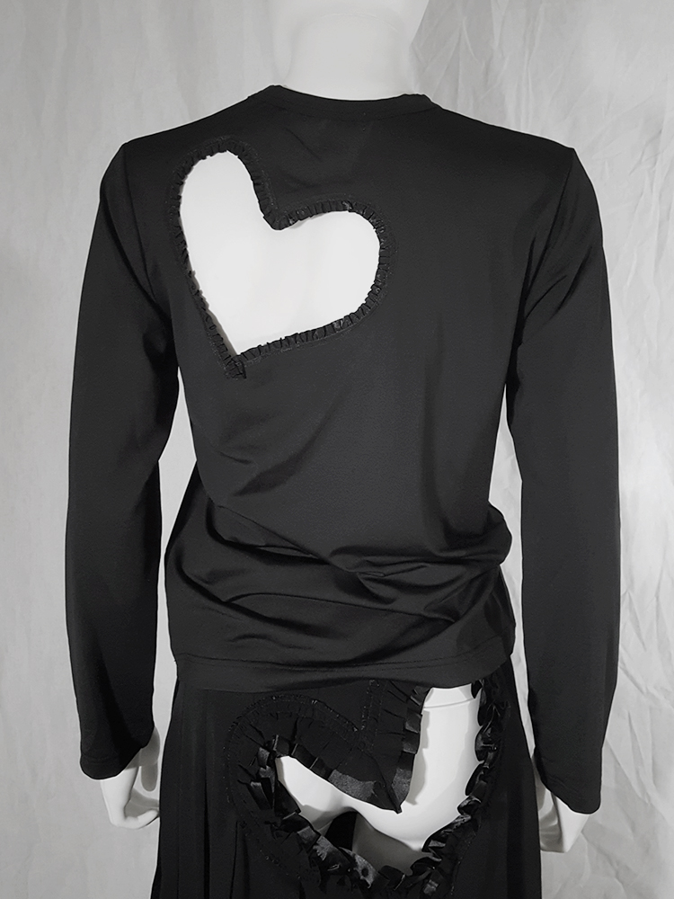 Comme des Garçons black top with frilly heart cut outs — fall 2008 - V ...