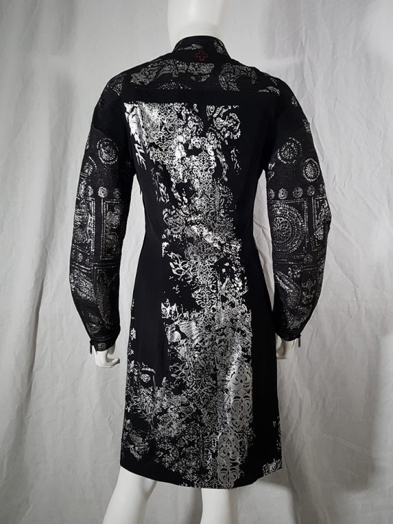 AF Vandevorst black dress with silver Chinese brocade runway spring 2016162839