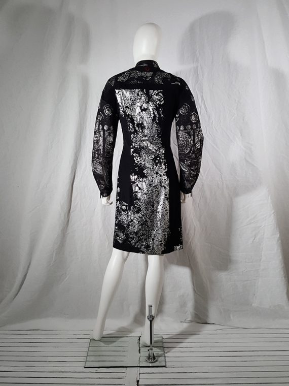 AF Vandevorst black dress with silver Chinese brocade runway spring 2016162915