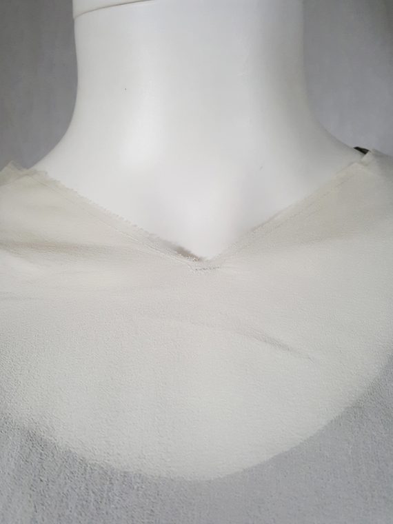 Ann Demeulemeester white silk blouse with back fringes 181019(0)