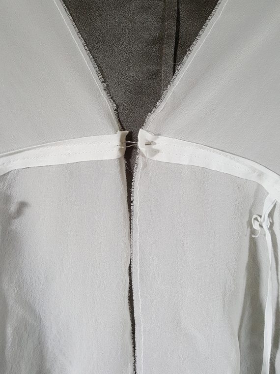 Ann Demeulemeester white silk blouse with back fringes 181250