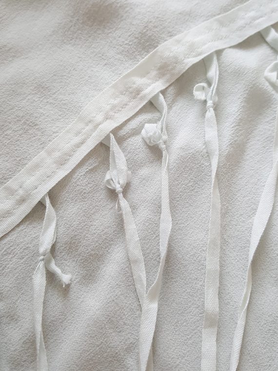 vintage Ann Demeulemeester white silk blouse with back fringes 140022(0)