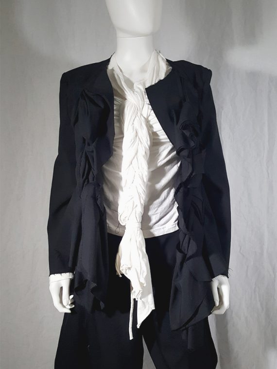 vintage Comme des Garcons black vest with double braids spring 2003 archive 172021
