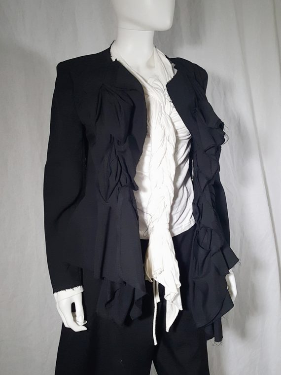 vintage Comme des Garcons black vest with double braids spring 2003 archive 172104
