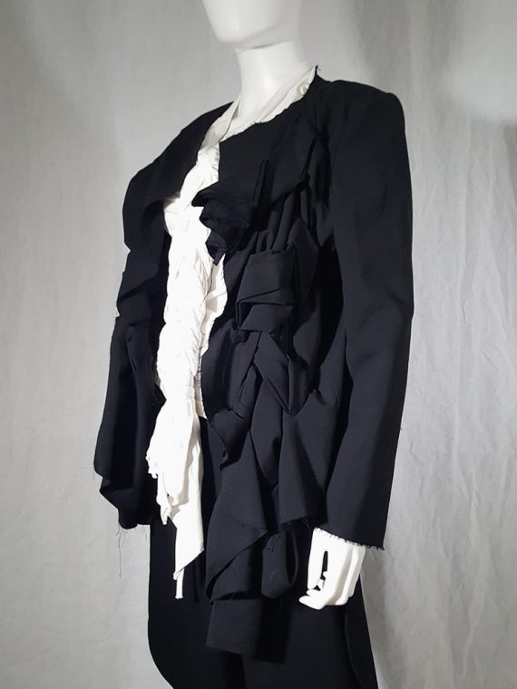 vintage Comme des Garcons black vest with double braids spring 2003 archive 172336(0)