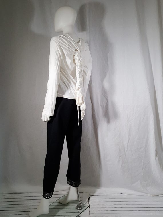 vintage Comme des Garcons white longsleeve with back braid spring 2003163115