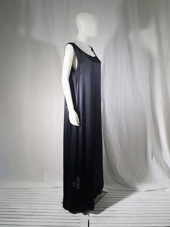 vintage Maison Martin Margiela dark blue dress with exposed stitching spring 2002 190930