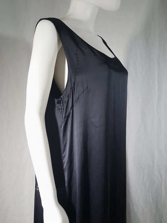 vintage Maison Martin Margiela dark blue dress with exposed stitching spring 2002 190942