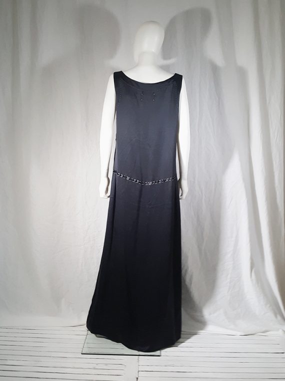 vintage Maison Martin Margiela dark blue dress with exposed stitching spring 2002 191158