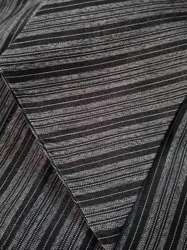 Yohji Yamamoto pour homme grey striped shirt with attached tie - V A N ...