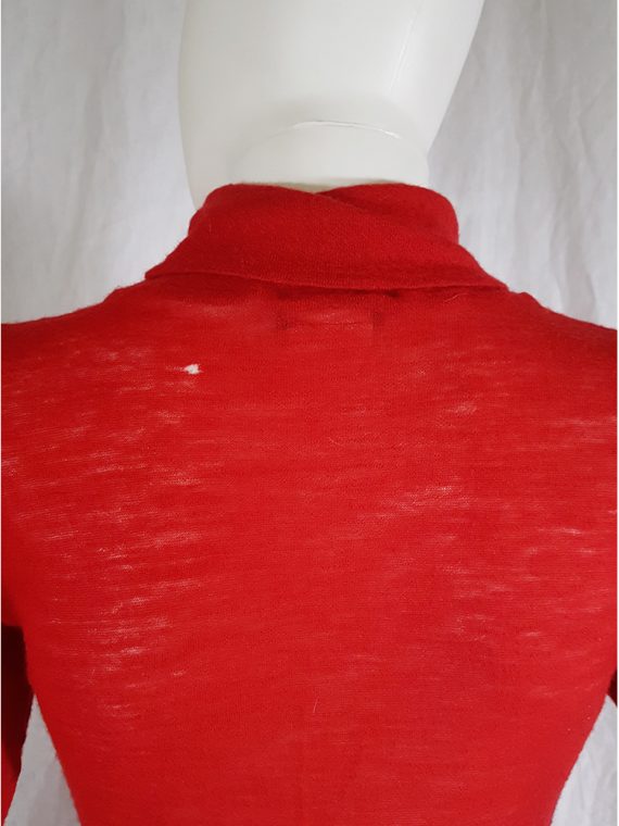 Ann Demeulemeester red knit maxi dress fall 1996 151901