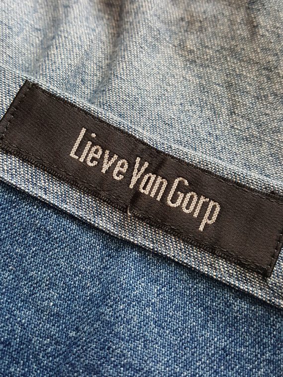 Lieve Van Gorp blue wrapped jeans skirt 152710