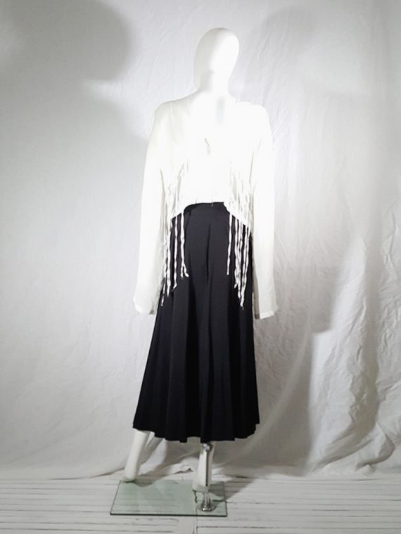 archive Dries Van Noten black front pleated skirt early 90s 162426