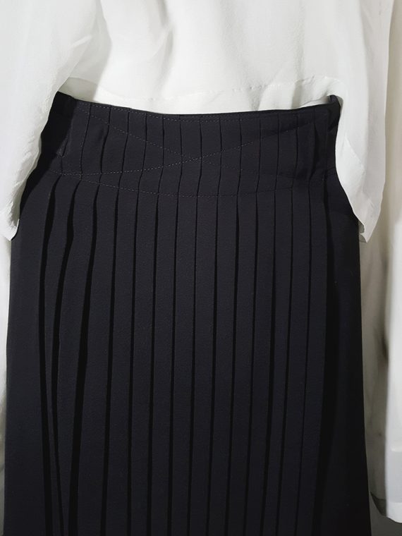 archive Dries Van Noten black front pleated skirt early 90s 162540(0)