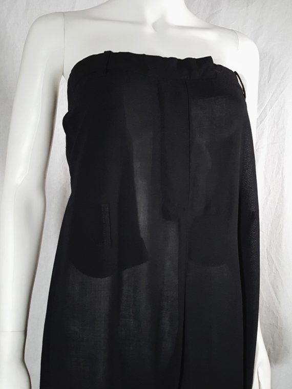 vintage 1990s Ann Demeulemeester black strapless jumpsuit 165500