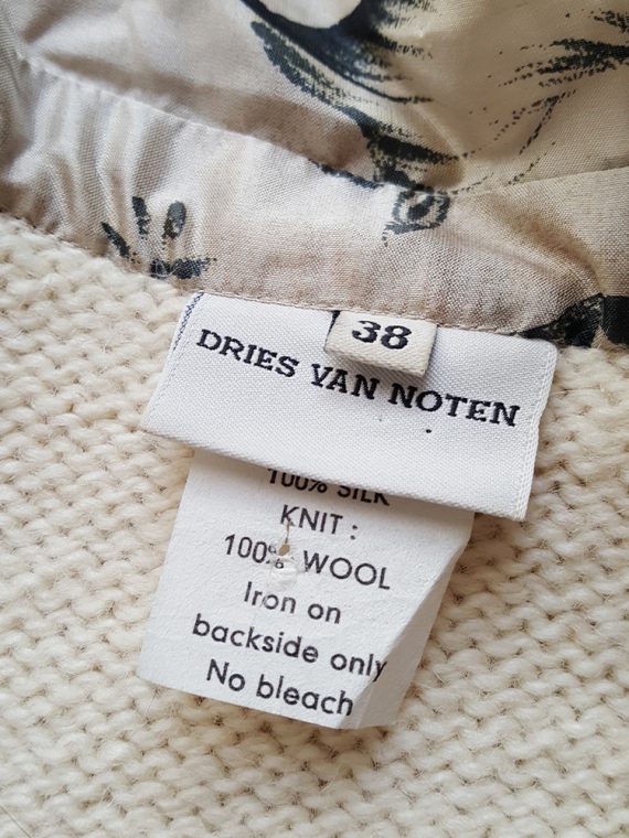 vintage Dries Van Noten beige palm printed wrap top and skirt spring 1998 162835(0)