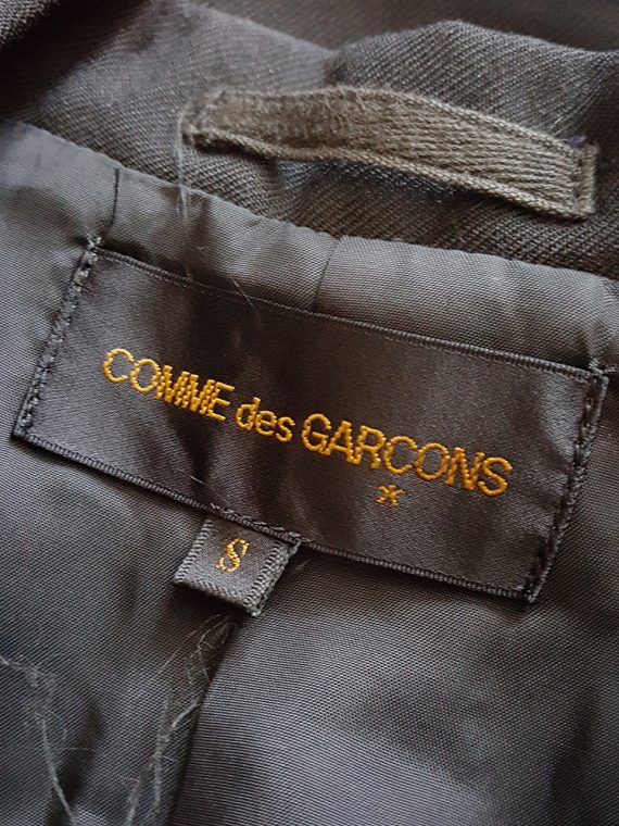 vintage Comme des Garcons black blazer with gathered waist fall 1990 160129
