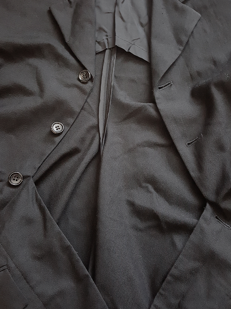 Comme des Garçons black blazer with gathered waist — fall 1990 - V A N ...