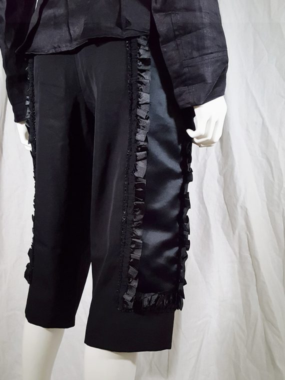 vintage Comme des Garcons black trousers with ruffles back panels fall 2008 134522