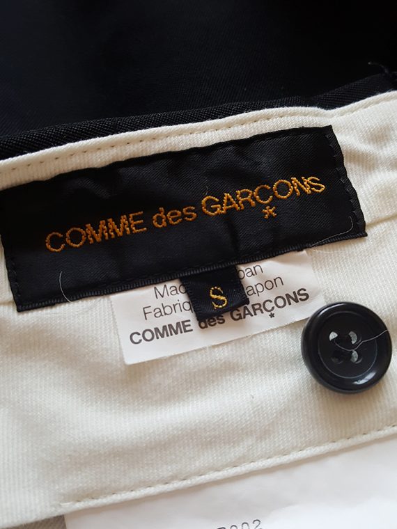 vintage Comme des Garcons black trousers with ruffles back panels fall 2008 175406