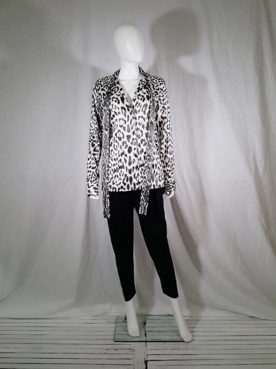 vintage Haider Ackermann leopard blouse with bowtie fall 2015 153108