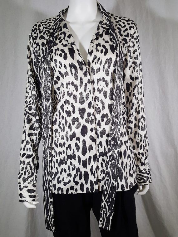 vintage Haider Ackermann leopard blouse with bowtie fall 2015 153118