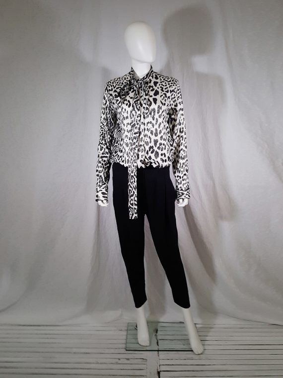 vintage Haider Ackermann leopard blouse with bowtie fall 2015 153247