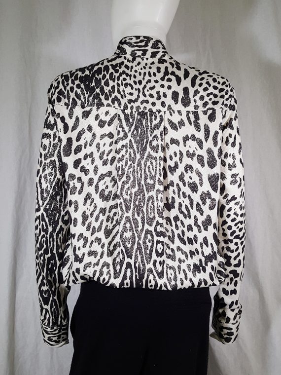vintage Haider Ackermann leopard blouse with bowtie fall 2015 153416