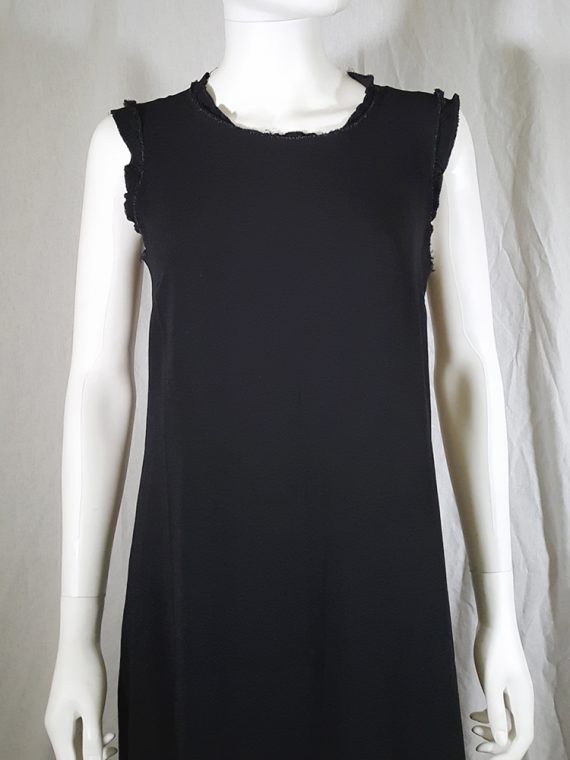 vintage Maison Martin Margiela black sleeveless dress with circular hem spring 2002 140649