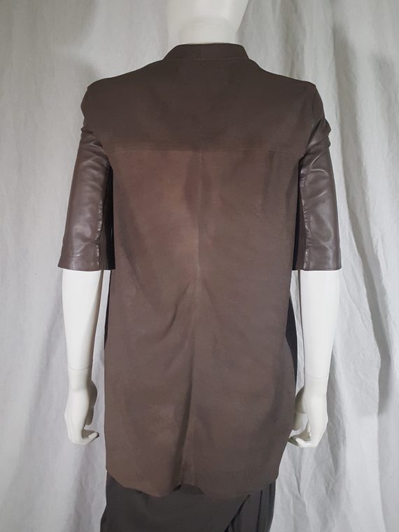 vintage Rick Owens ANTHEM brown leather geometrical jacket spring 2011 134938