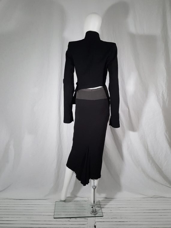 vintage Rick Owens TRUCKER black midi-length mermaid skirt fall 2003 144631