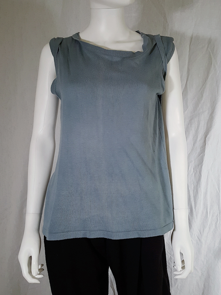 Ann Demeulemeester blue wrap around top — spring 1999 - V A N II T A S