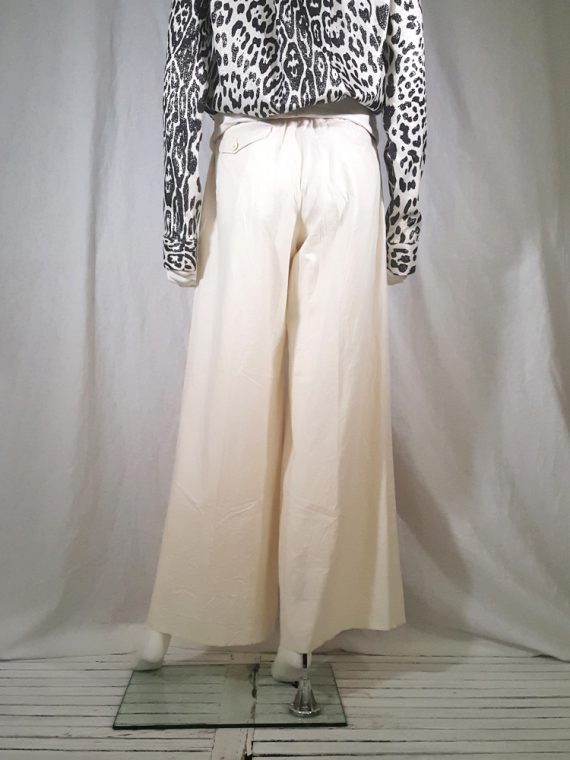 vintage Comme des Garcons white trousers with standing waist AD2001 spring 2002 154729