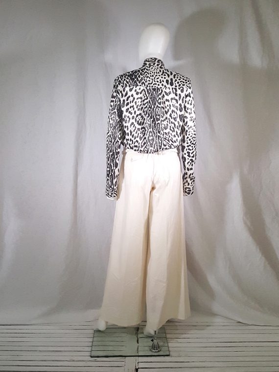 vintage Comme des Garcons white trousers with standing waist AD2001 spring 2002 154740(0)