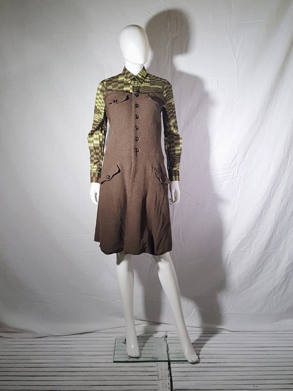 Comme des Garcons brown strapless button up dress fall 1994 170558