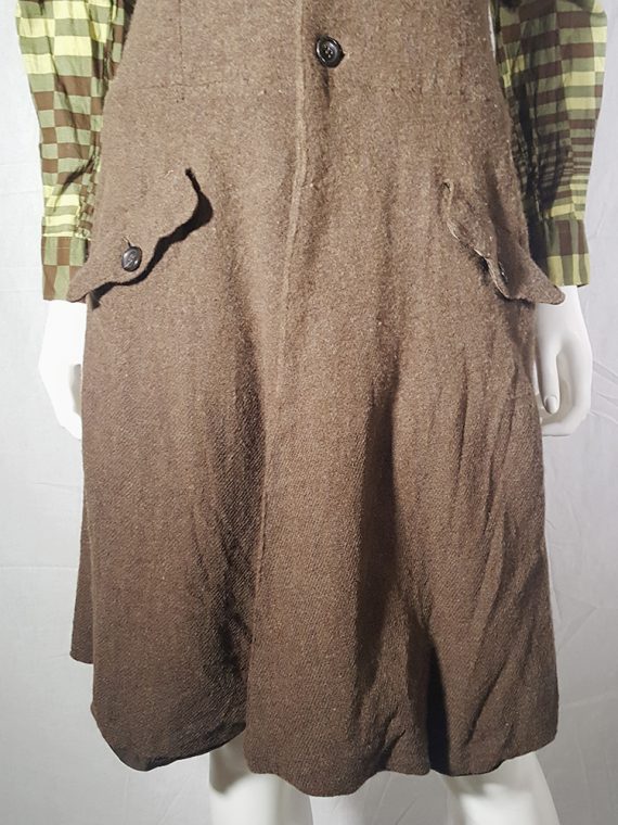 Comme des Garcons brown strapless button up dress fall 1994 170630