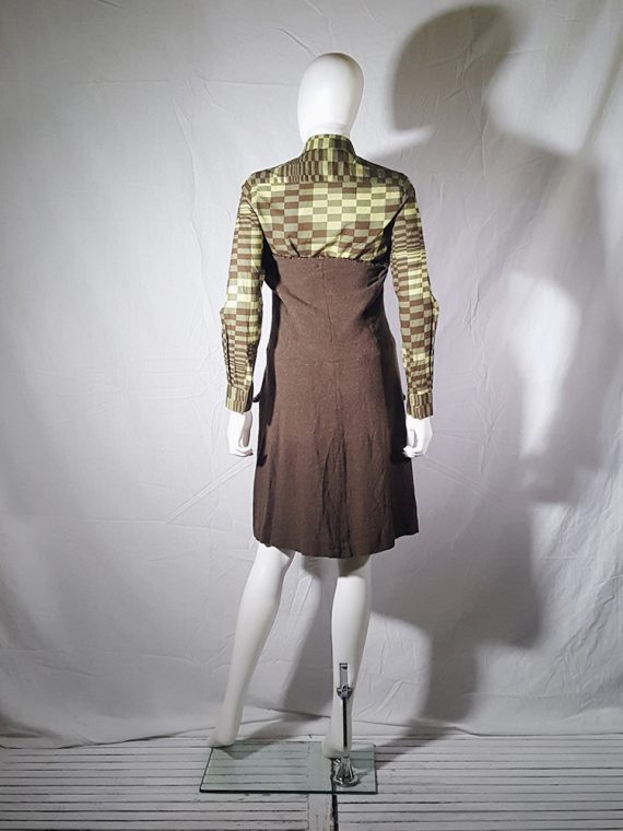 Comme des Garcons brown strapless button up dress fall 1994 170731